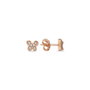 Heliophilia Silver Pendientes de Plata de Ley 925 con Oro Rosa y Circón